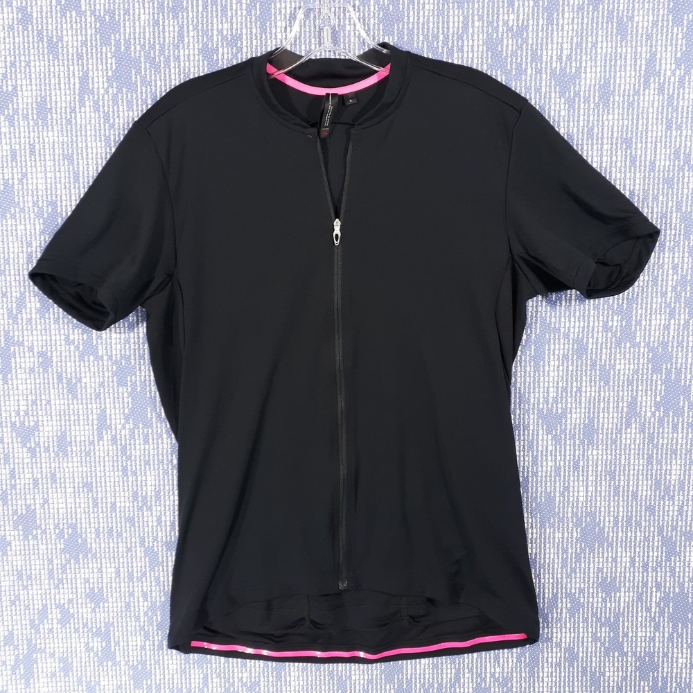 Specialized Cycling Jersey Full Zip Womens Size Large Black Short Sleeve